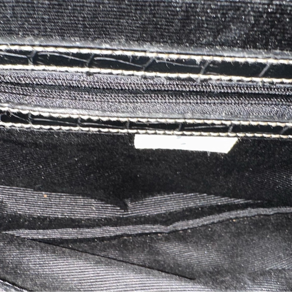 Apt. 9 Black Crocodile-Embossed Shoulder Bag - Picture 4 of 7